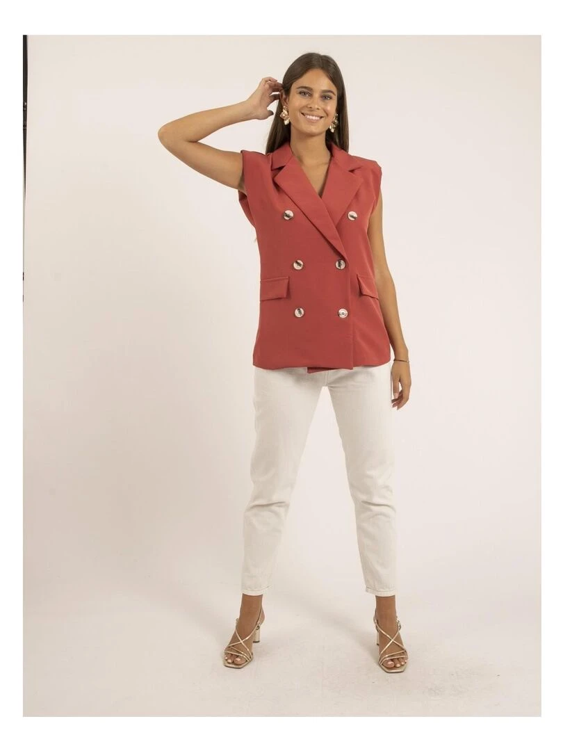 Blazer sans manches UVIDA   Rouge brique