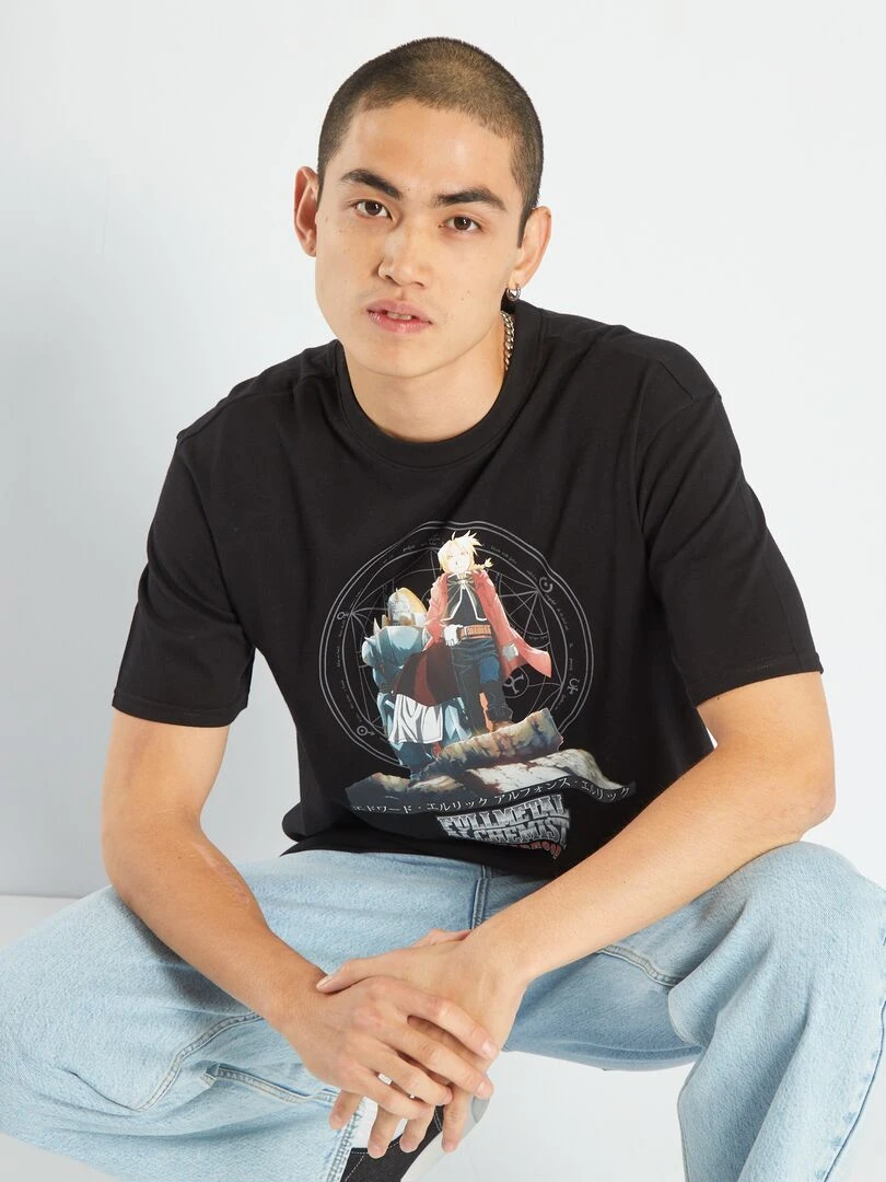 Tee shirt 'Fullmetal Alchimist' Noir