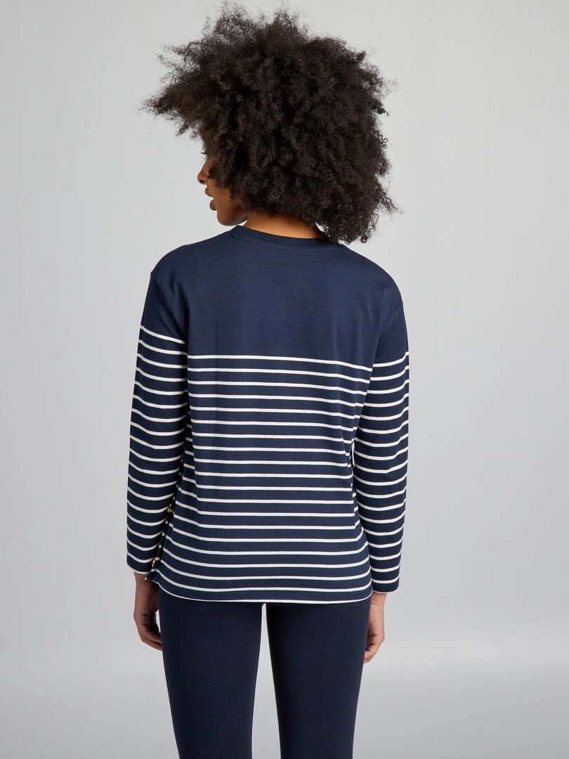 T shirt d'allaitement à rayures   Marine