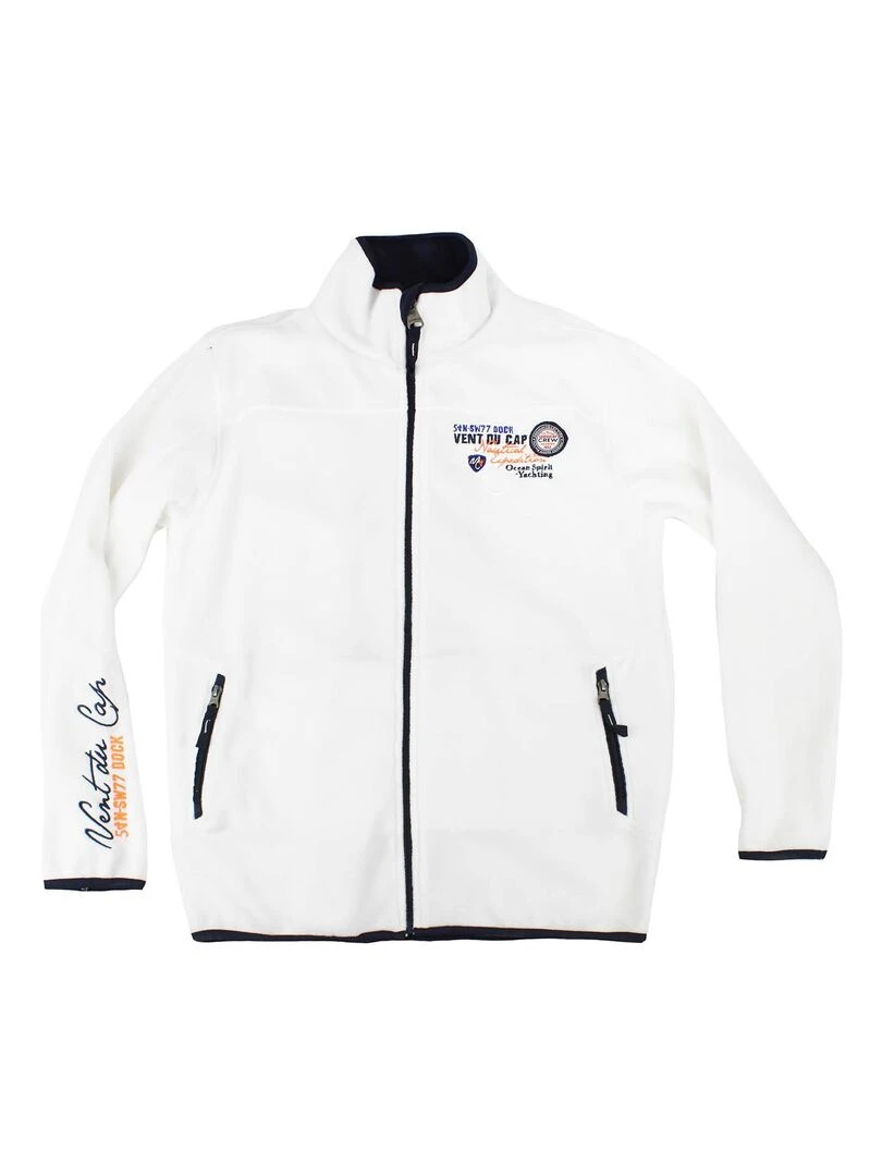 Blouson polaire garçon ECOPA VENT DU CAP Blanc