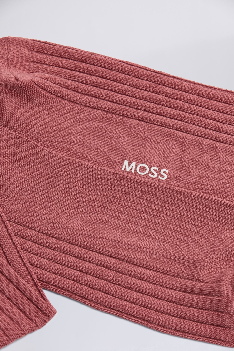 Rose Pink Fine Ribbed Socks Buy Online at Moss