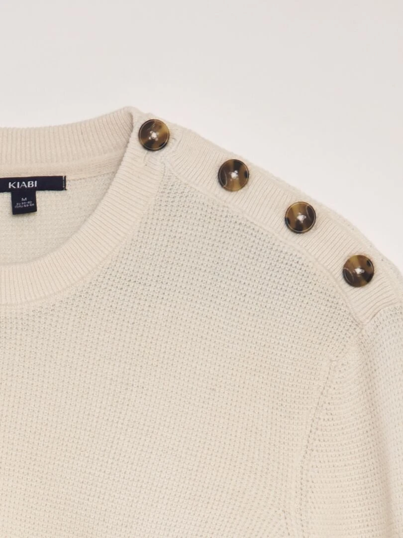 Pull en maille gaufrée   Beige