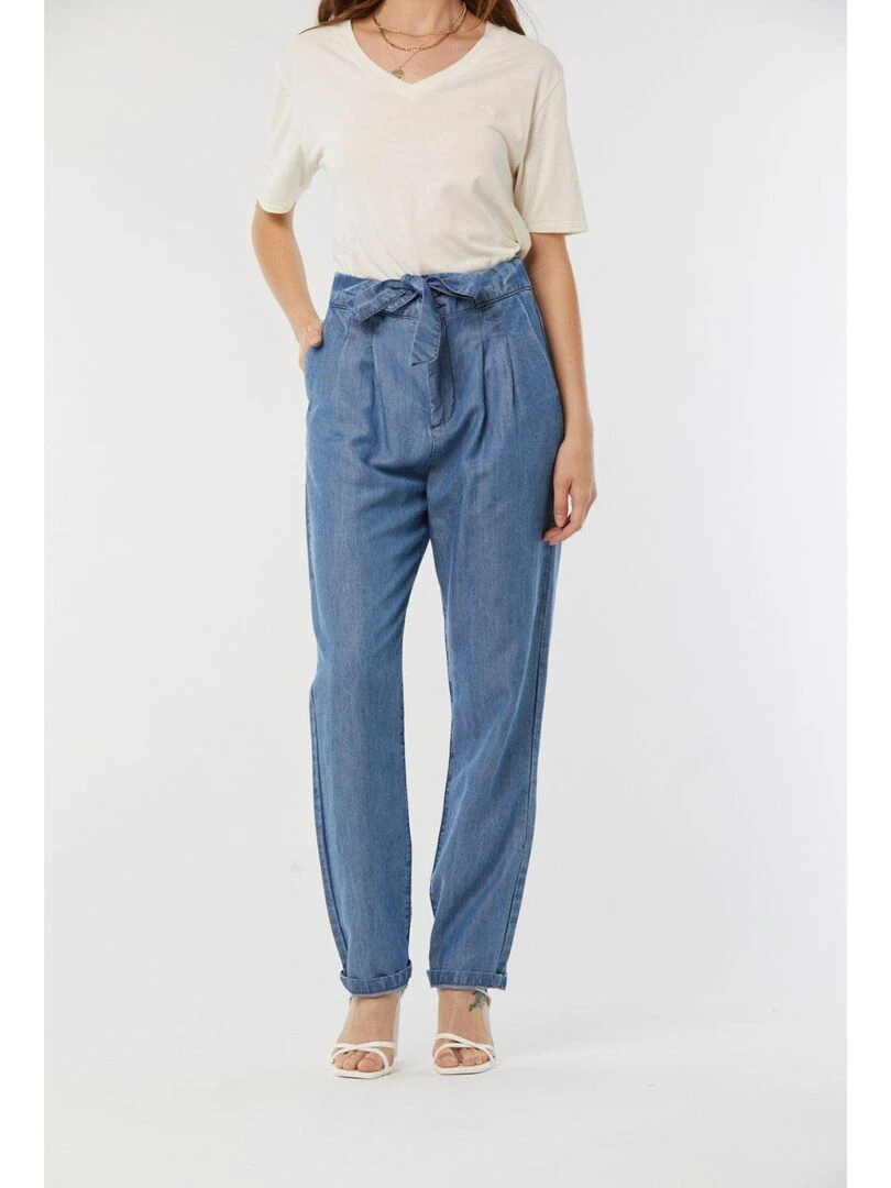 Lee Cooper   Pantalon lyocell flair GRACE   Bleu ciel