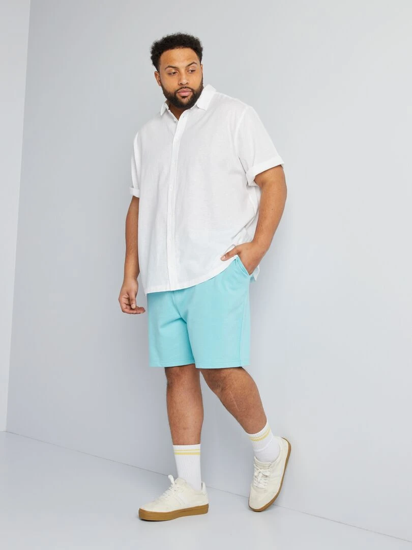 Short en molleton Bleu