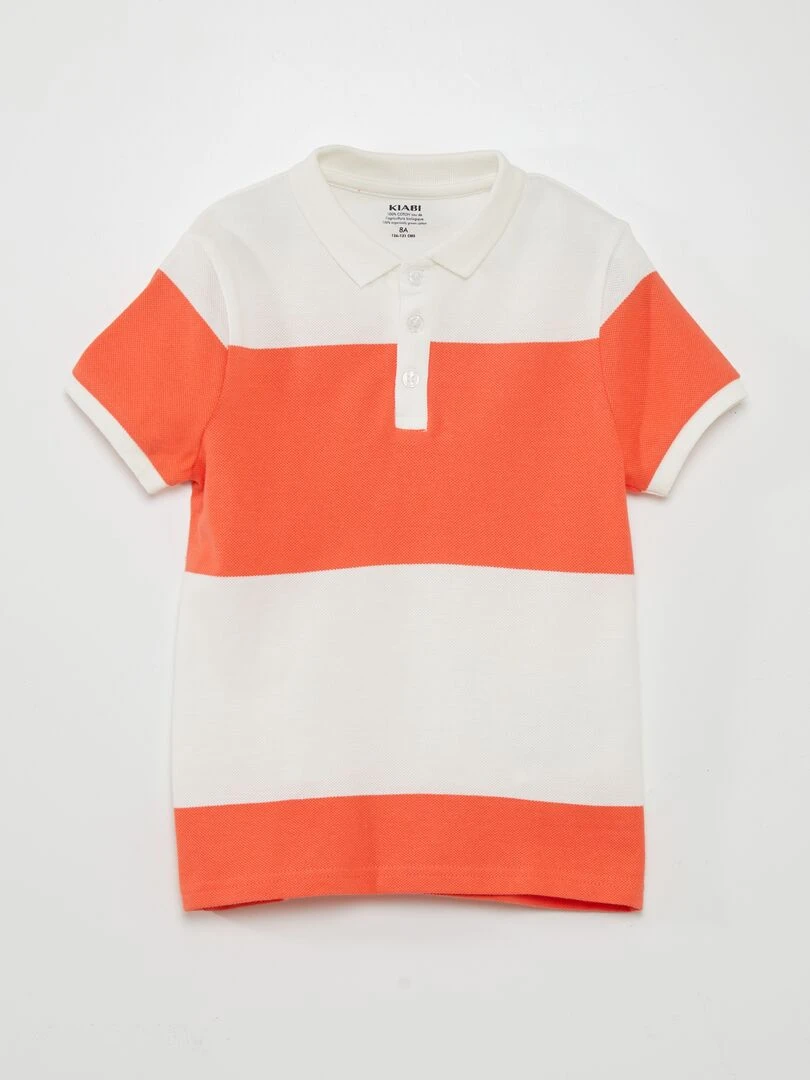 Polo à motif Orange