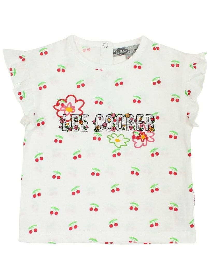 Lee Cooper   Ensemble ​​T shirt short bébé fille Imprimé Lee Cooper   Rouge