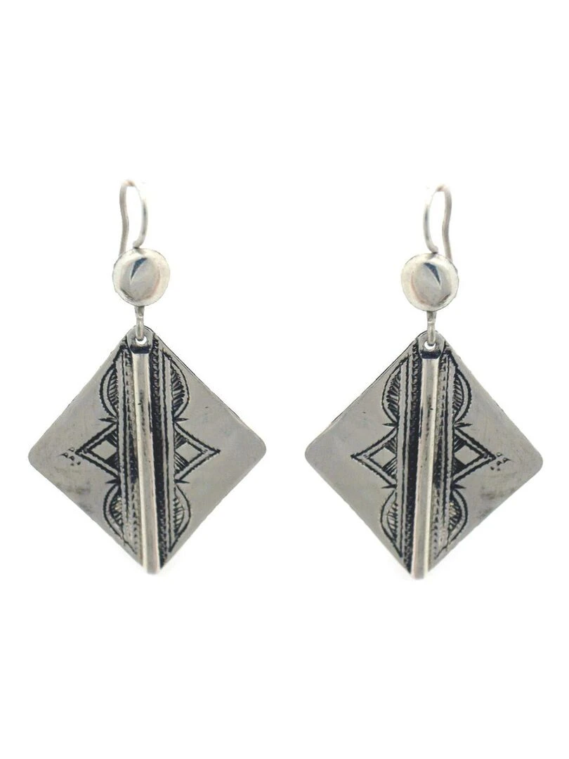 Boucles d'oreilles tradition ethnique berbère Argent