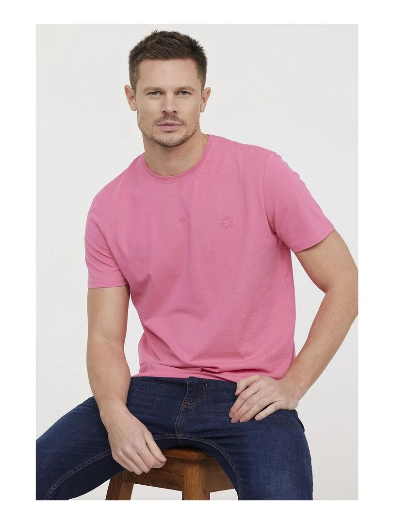Lee Cooper T shirt manches courtes coton regular AREO Rose