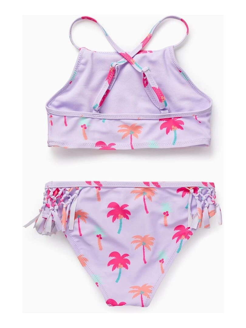 Maillot de bain pour fille 'Palmiers' Mauve