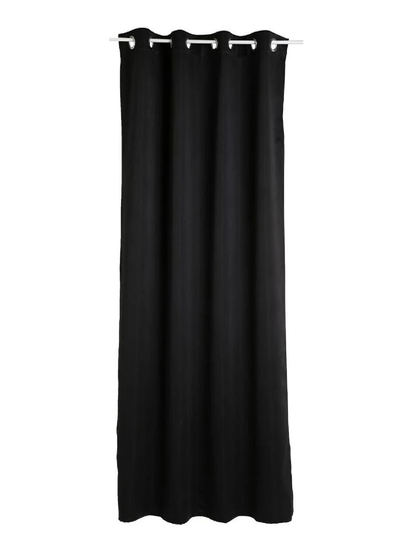 Rideau obscurcissant chic et uni Noir