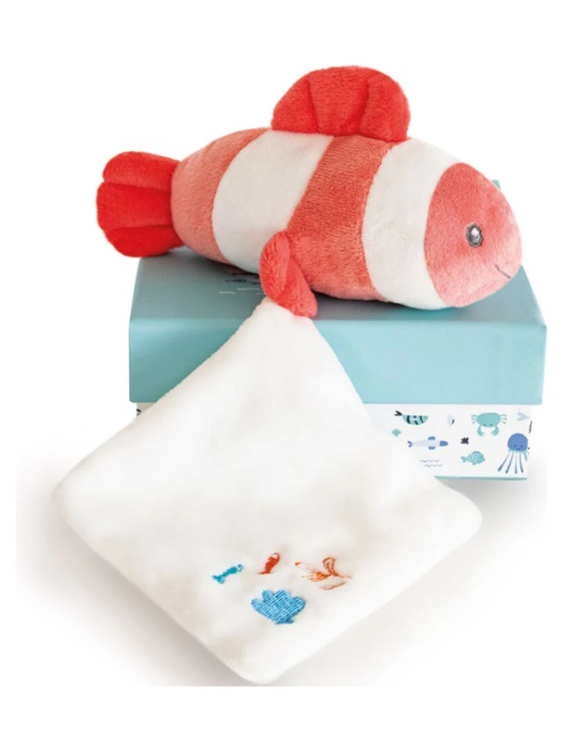 Coffret peluche avec doudou poisson mignon corail (16 cm) N/A