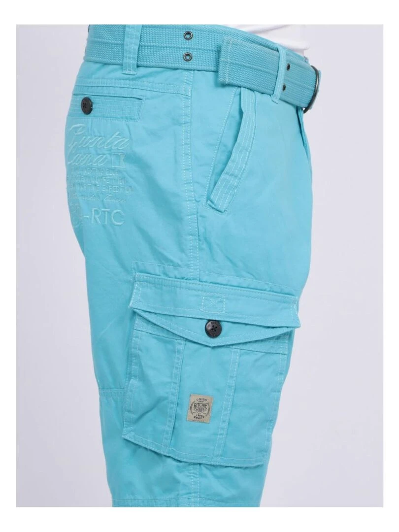 BERMUDA BATTLE BASTAING   Bleu turquoise