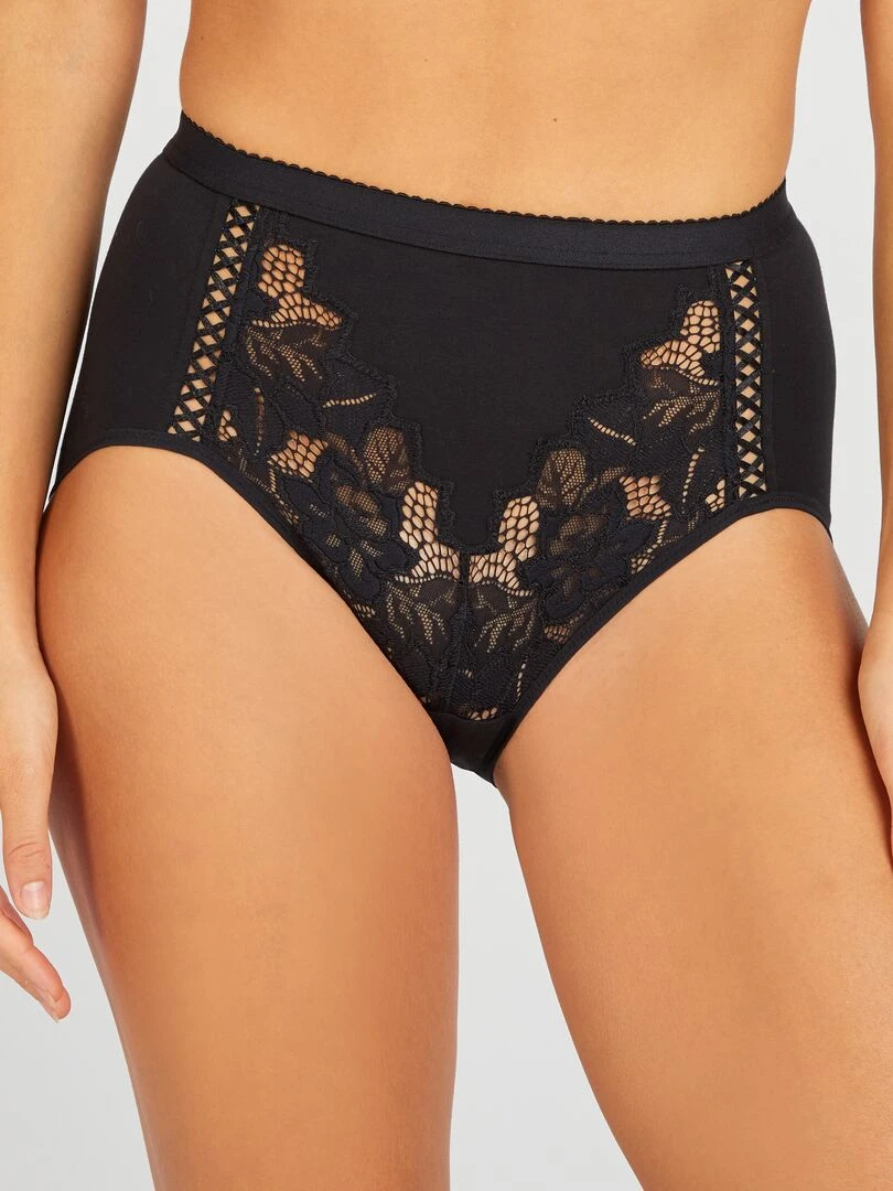 Culotte taille haute 'Sans Complexe'   noir