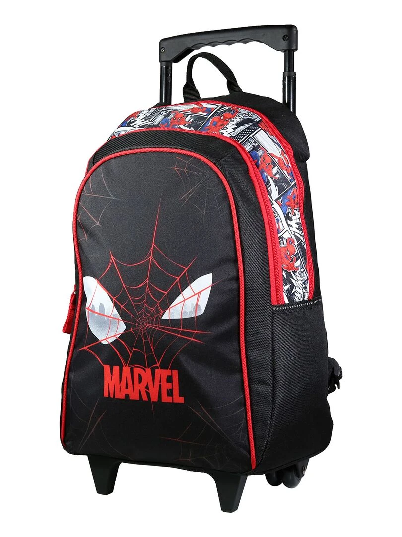 BAGTROTTER Sac à dos à roulettes Marvel Spider Man Noir Noir