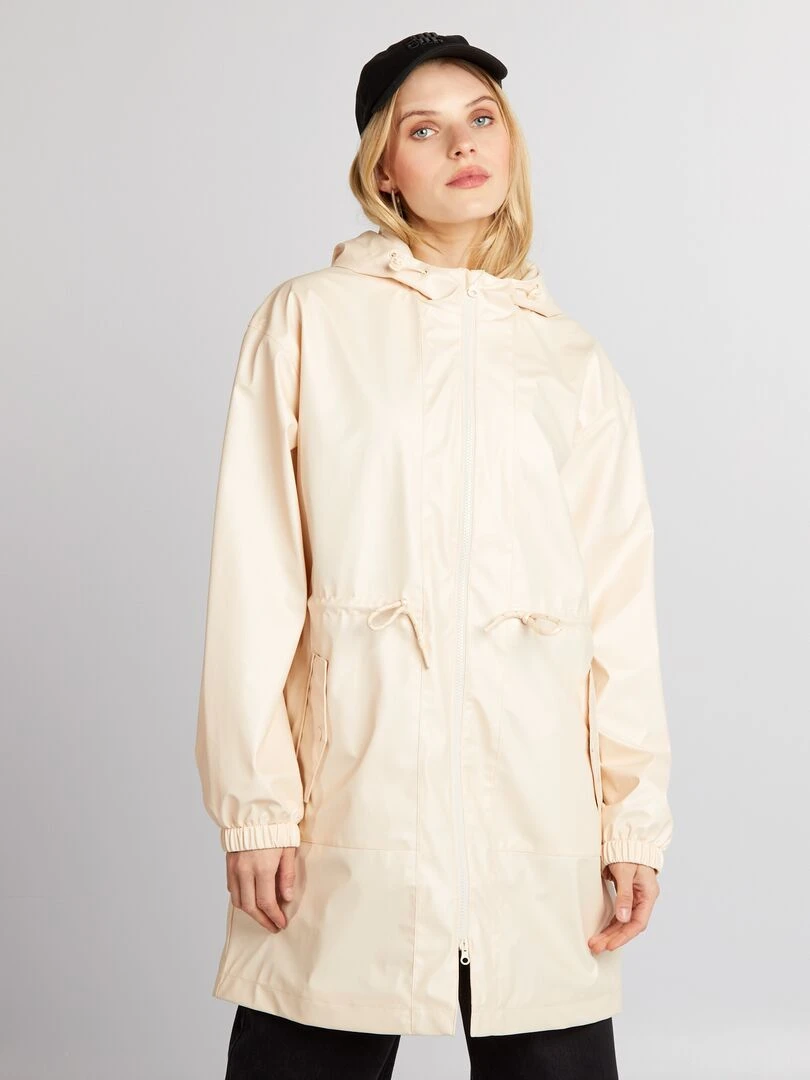 Blouson ample et déperlant Beige