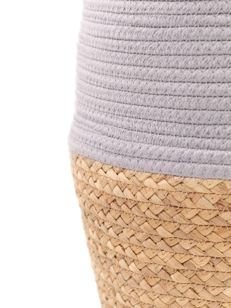 Panier long tressé 'LA FACTORY' 'TODAY'   Gris clair