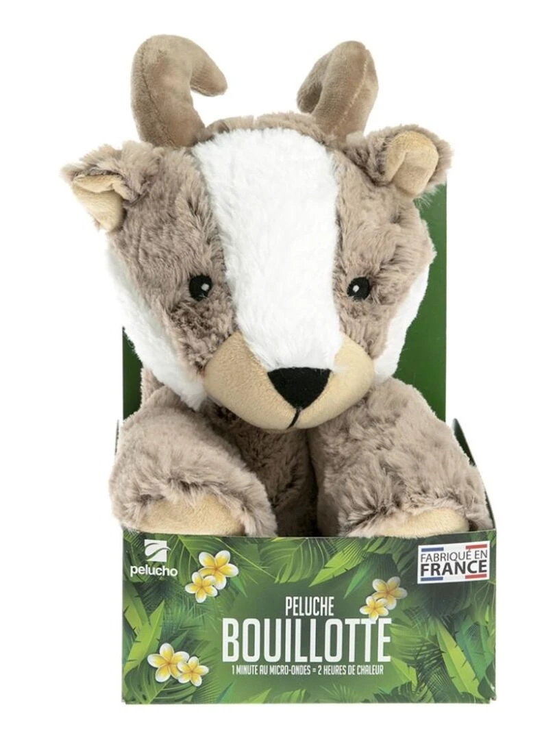 Peluche Bouillotte Chamois   Made in France   Marron