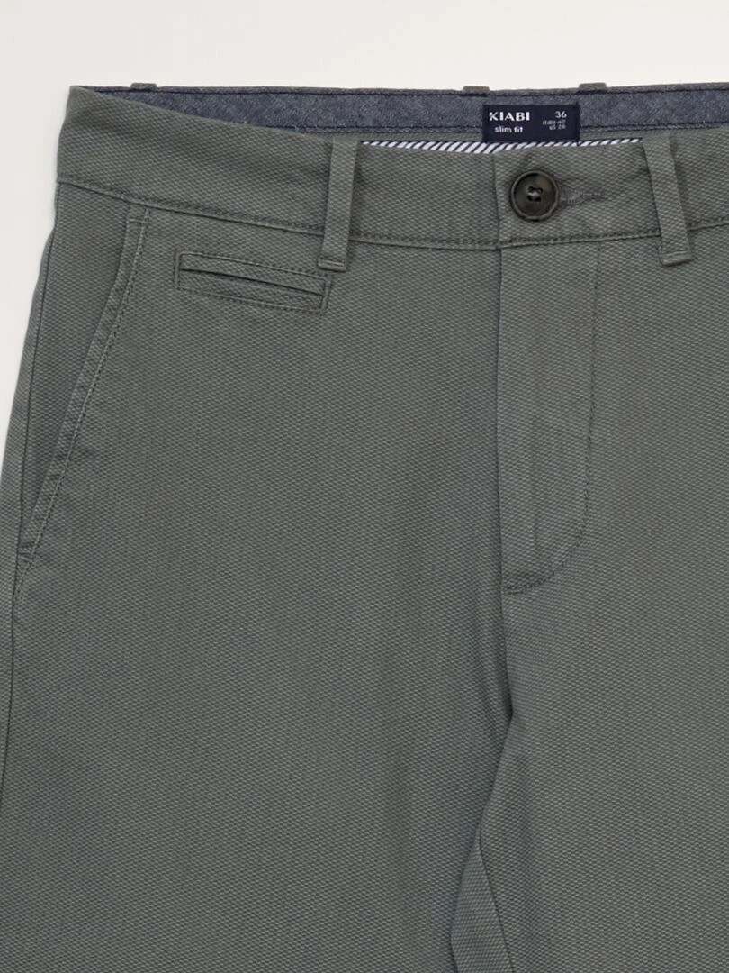 Pantalon chino en twill   Vert