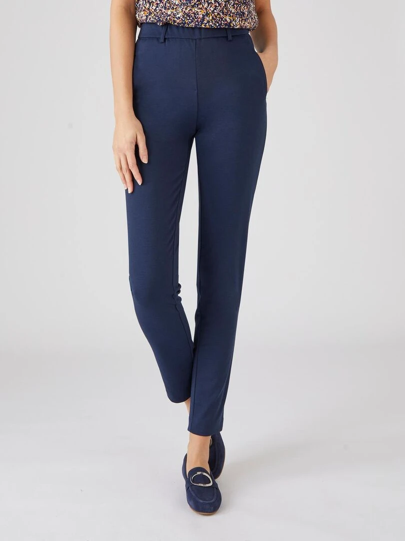 Pantalon maille milano Damart Bleu marine