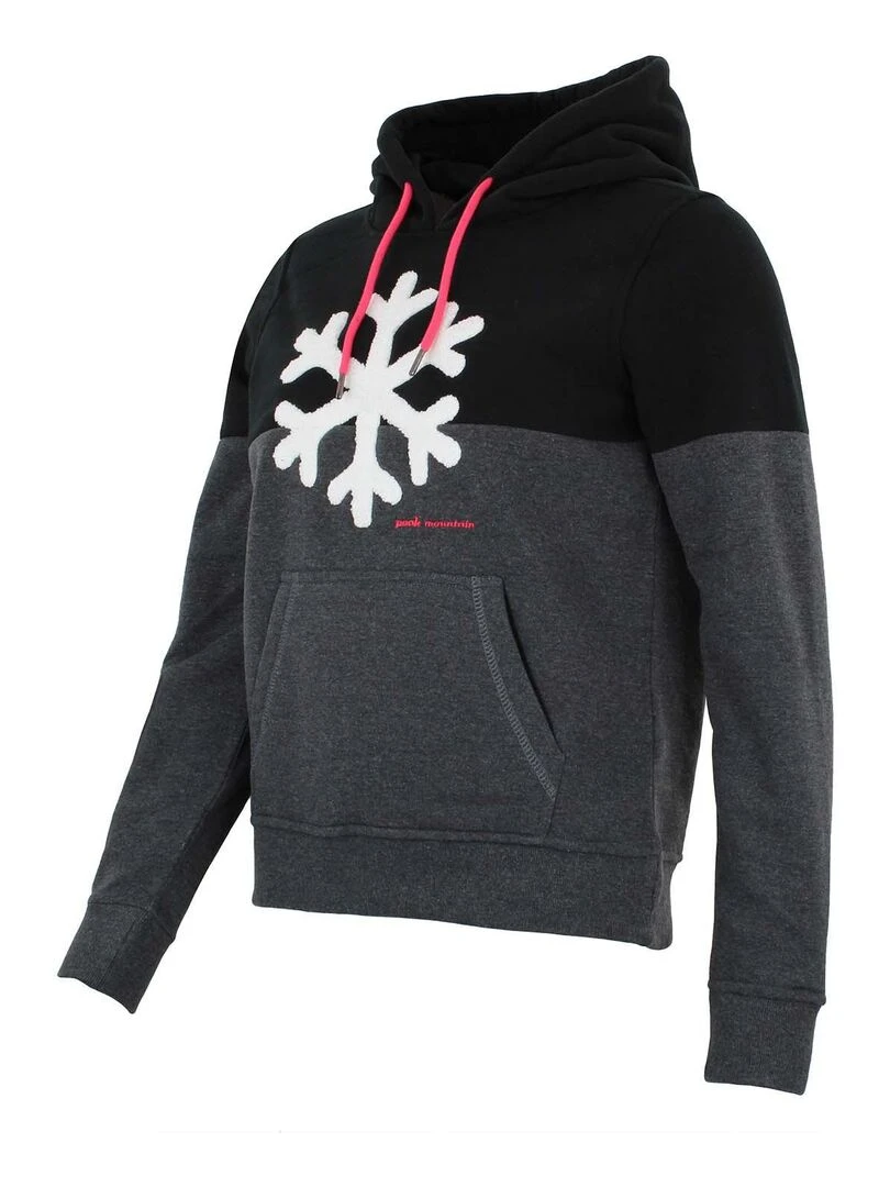 Sweat à capuche femme ACARLO   Noir Gris