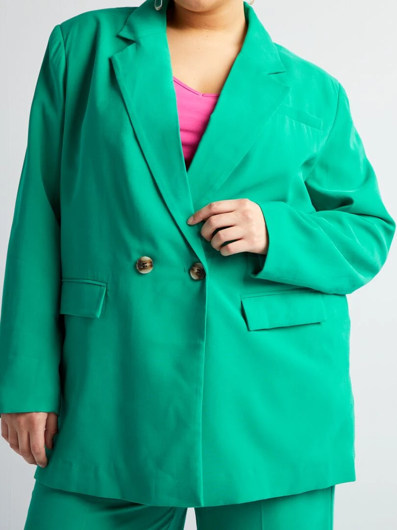 Veste tailleur en twill   Vert
