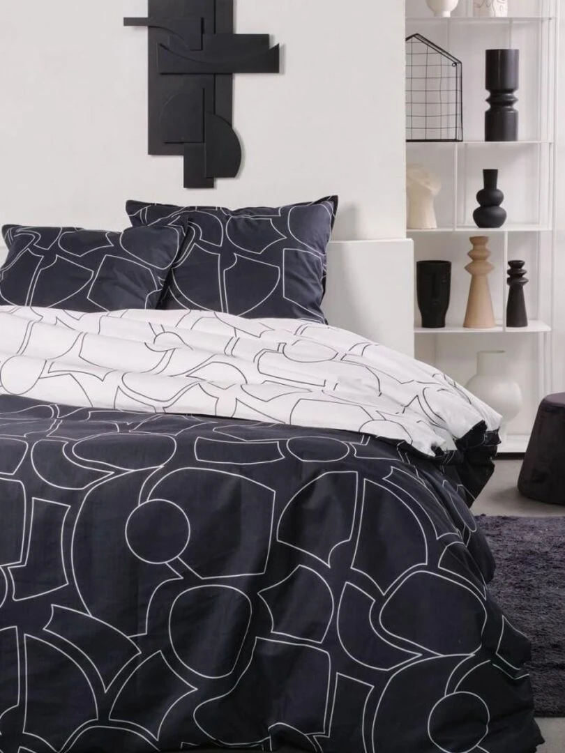 Housse de couette Sunshine 13.6 + taie(s) 100% coton 57 fils Blanc