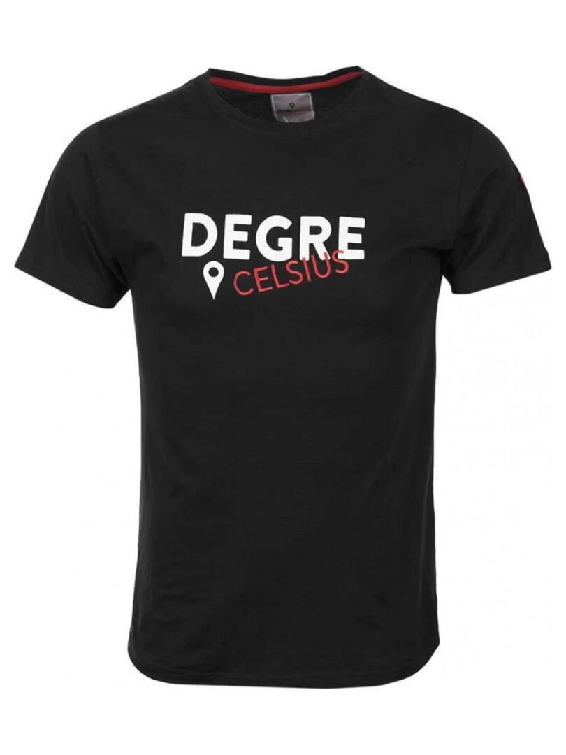 T shirt manches courtes homme CALOGO DEGRE CELSIUS Noir Noir