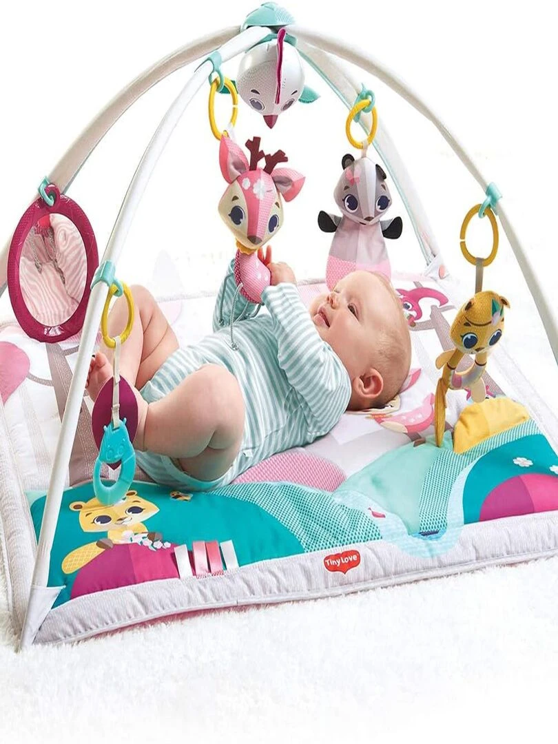 Tiny Love Sunny Day Tapis d'Eveil Bébé Musical  Arches ajustables  Dès la naissance  Tiny Princess   Rose