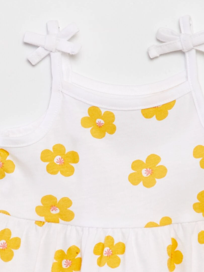 Lot de 2 robes   Blanc/Jaune