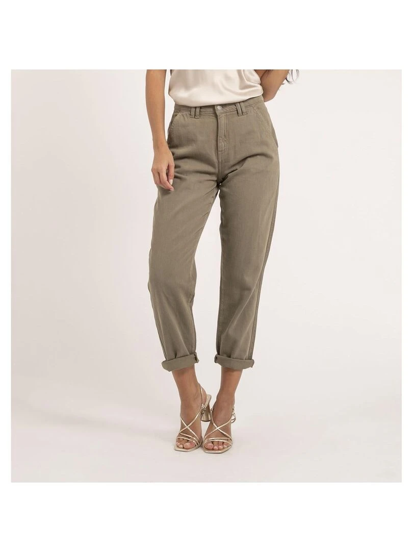 Pantalon coupe mom EZEL Kaki