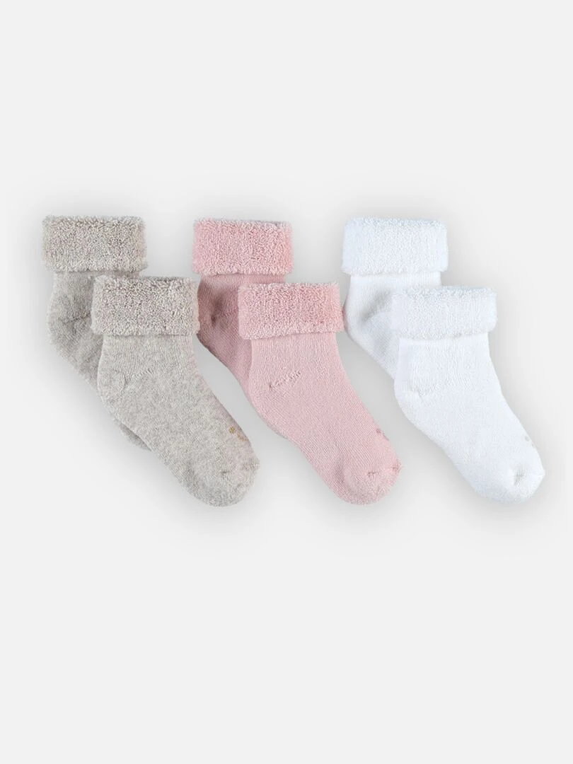 Coffret chaussettes en mousse clair/beige Noukie's Beige