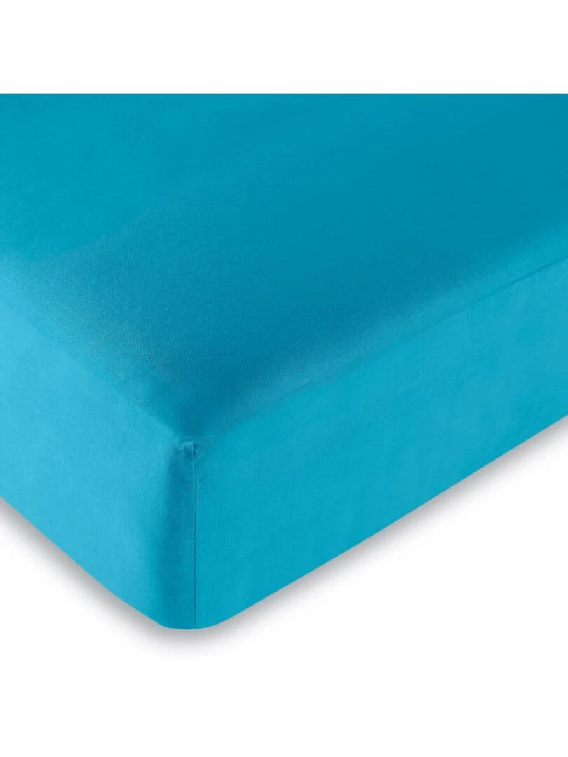 Drap Housse Toutes Dimensions 100% Coton/57 Fils/cm² Bleu turquoise
