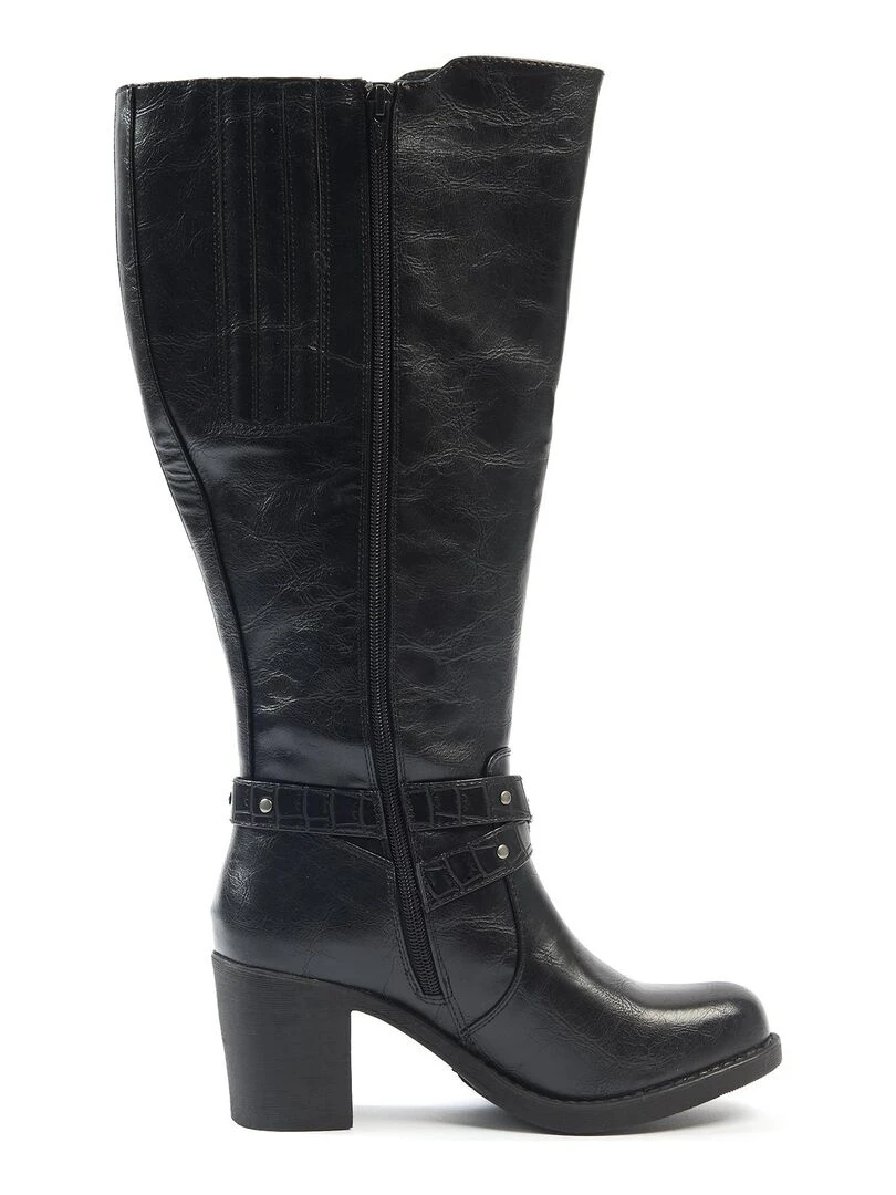 Gabylou   Bottes XL pour mollets larges   Modele Chrystel   Noir