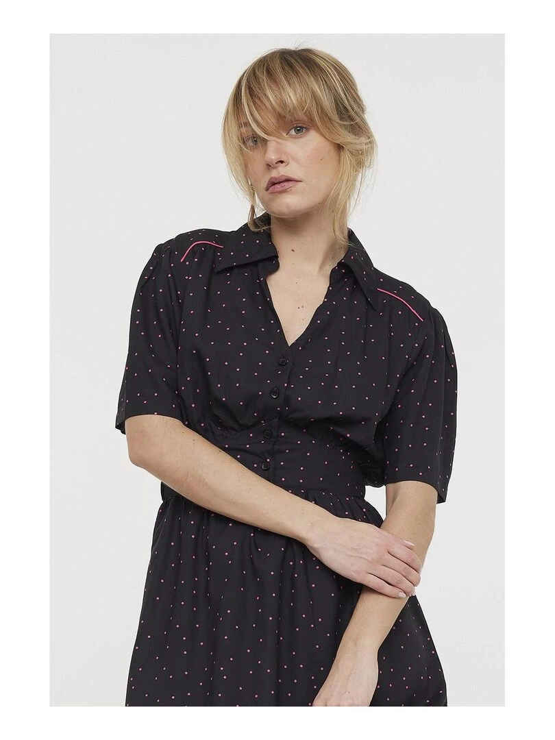 Lee Cooper   Robe manches courtes viscose  LIRA   Noir