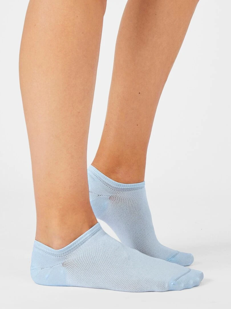Lot de 2 paires de socquettes invisibles Climatyl Damart Bleu