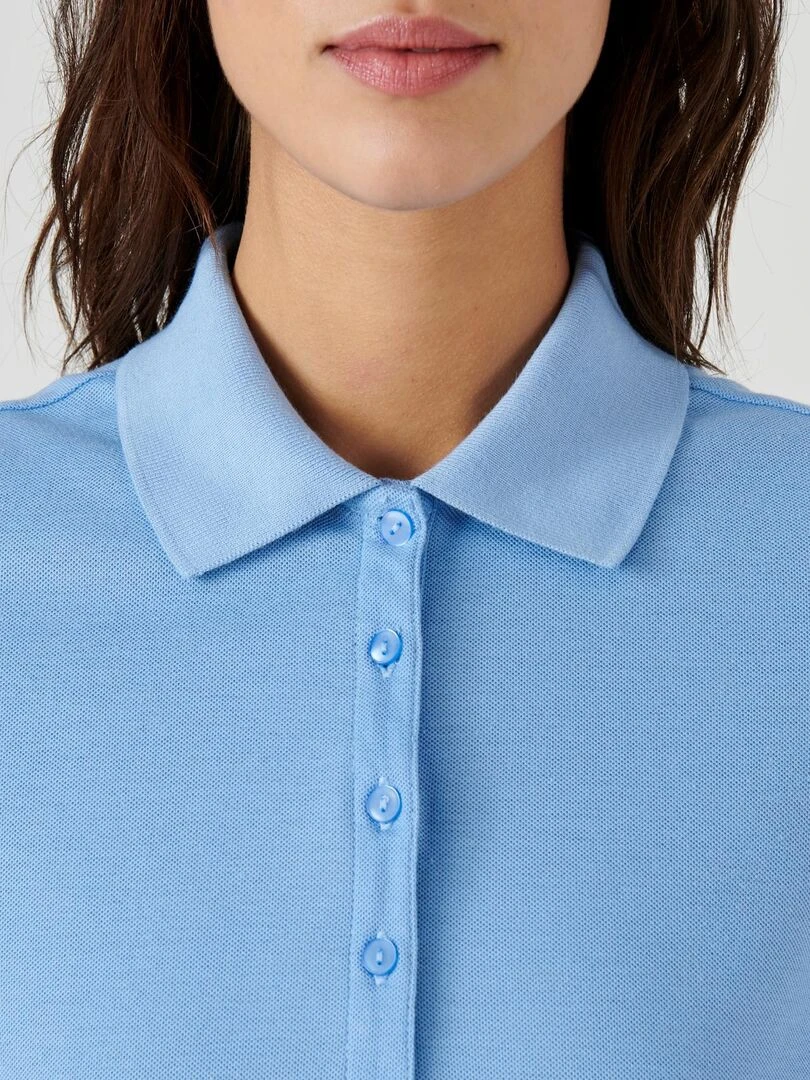 Polo maille piquée Damart Bleu lavande