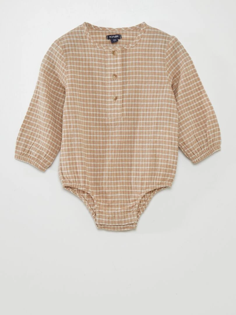 Body manches longues Beige