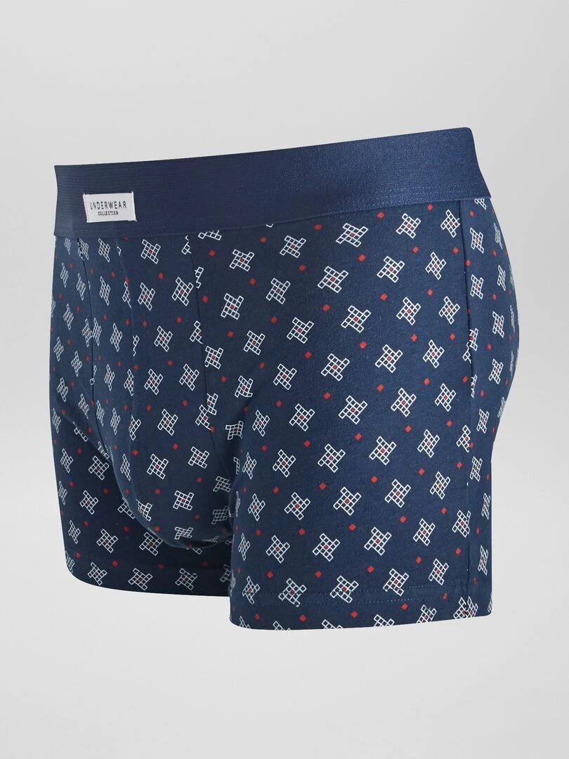 Lot 3 boxers stretch   Bleu