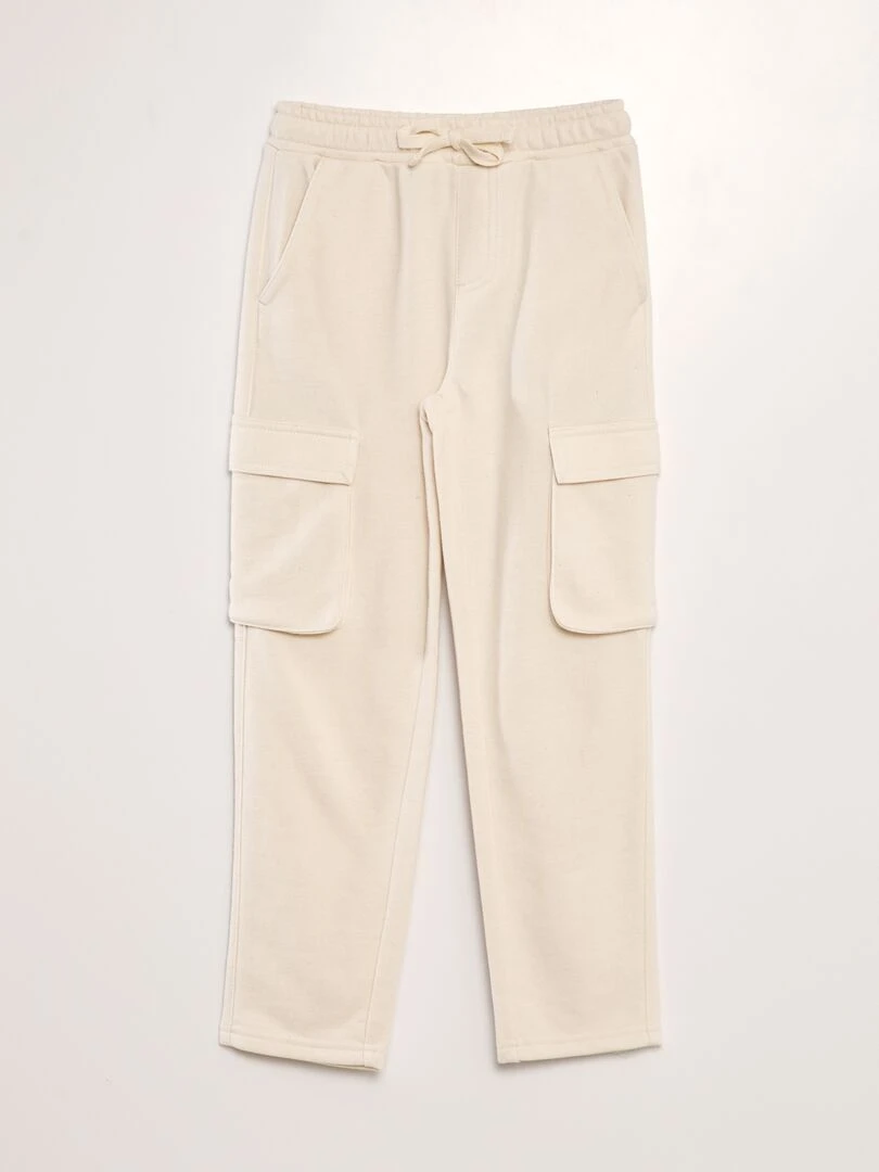 Pantalon droit avec poches à rabat Blanc