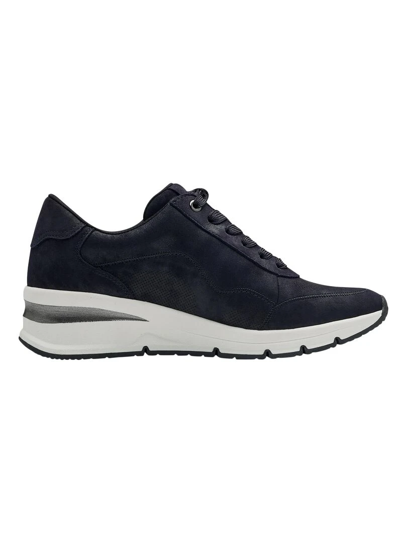 Basket Cuir Tamaris Bleu