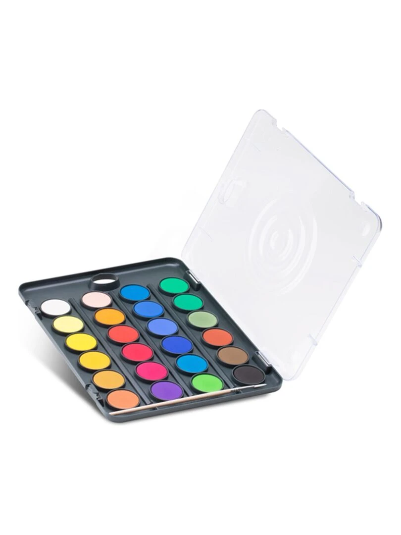 Grande palette d'aquarelle 24 couleurs Ø 30 mm   N/A