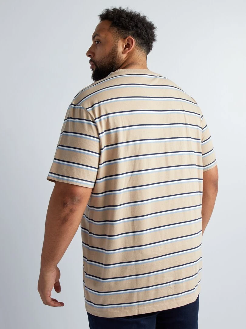 T shirt rayé en jersey   Jaune