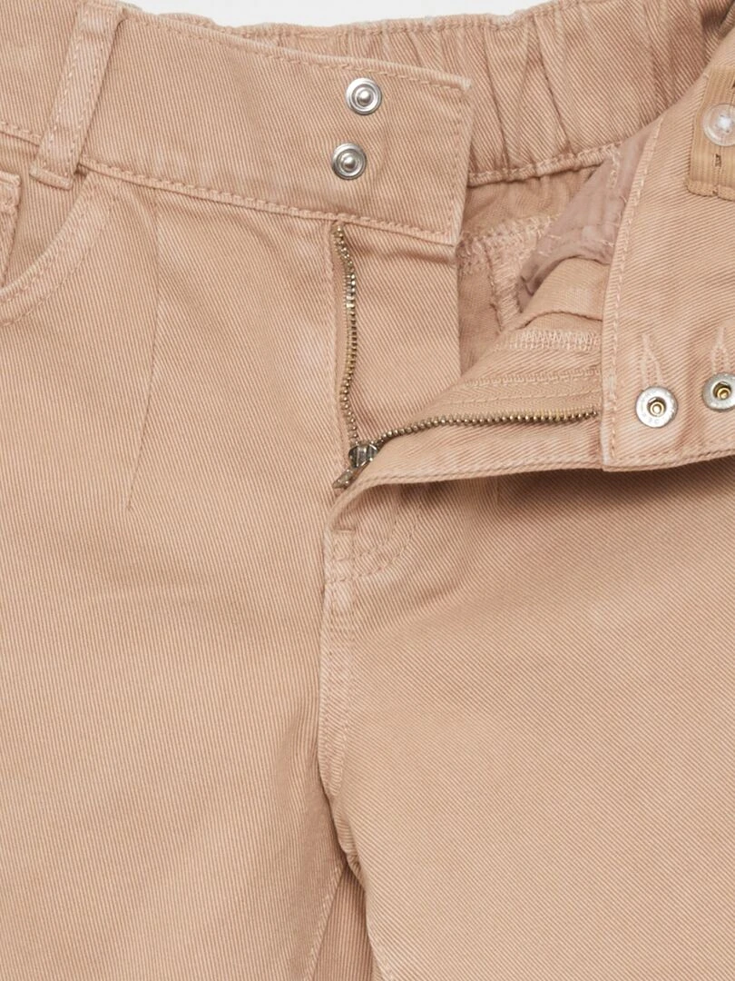 Pantalon denim forme ballon   Beige