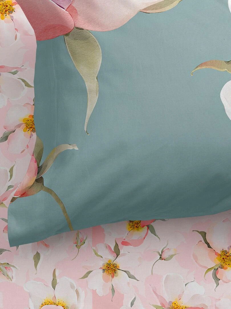 Drap housse Spring blossom "Happyfriday"   Blanc