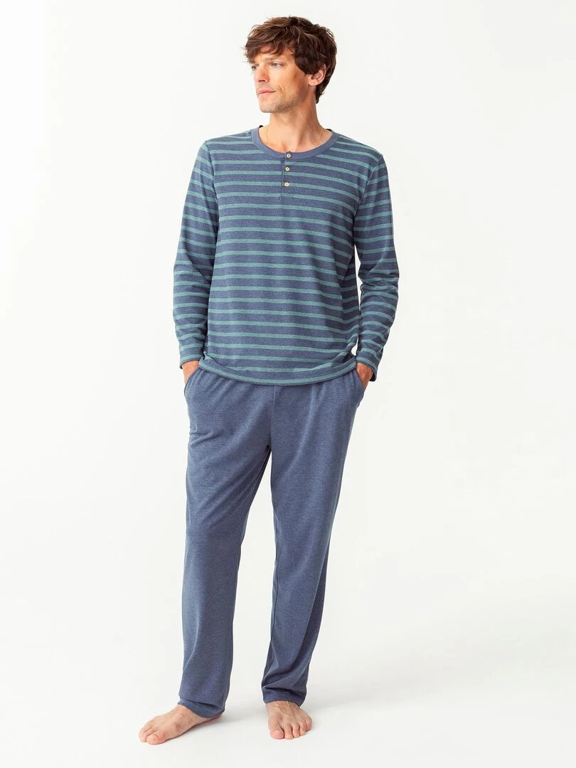 Pyjama maille Thermolactyl Damart Bleu