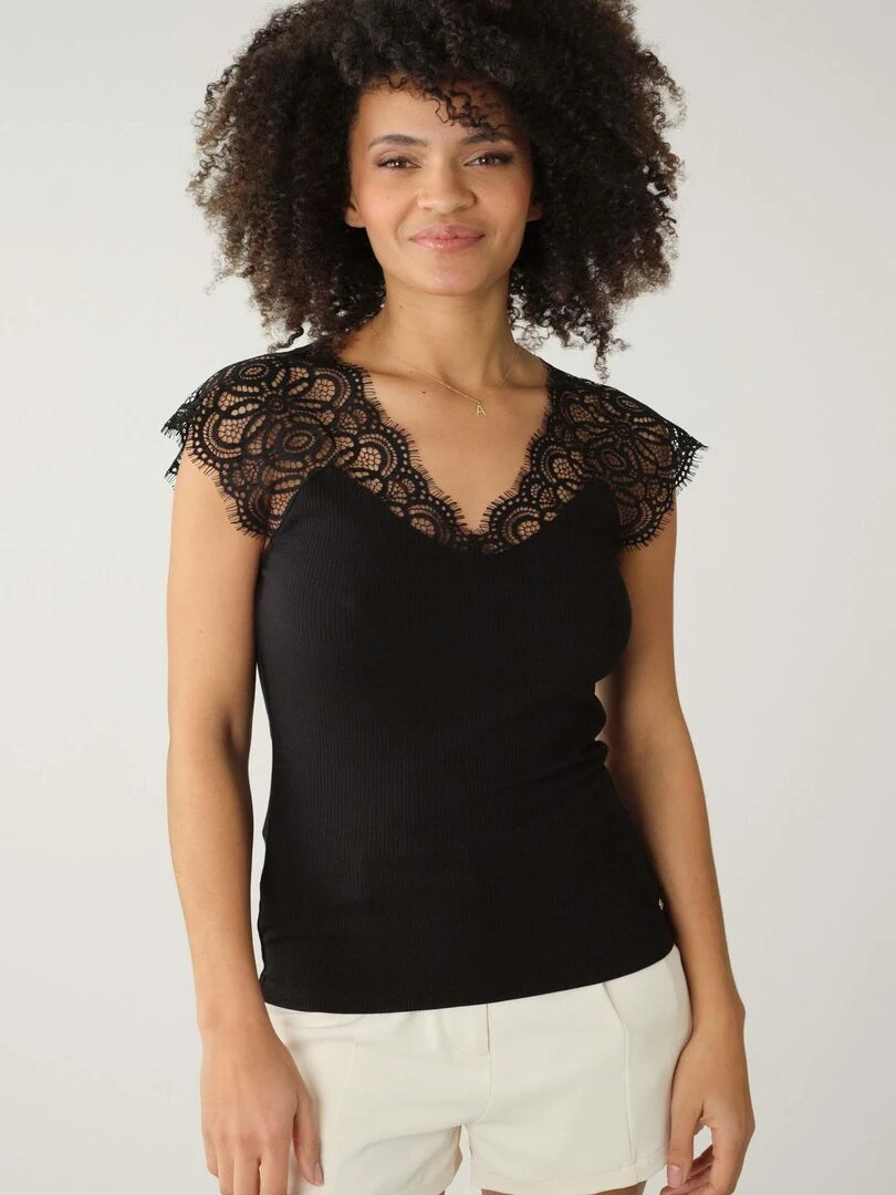 Débardeur noir pour femme 'Deeluxe' Noir