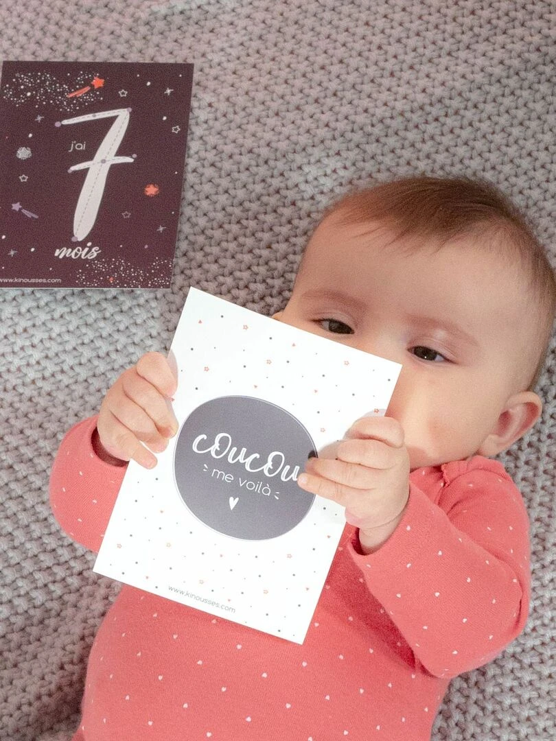 Cartes étapes bébé Kinousses Multicolore