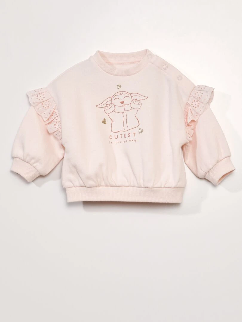 Sweat molleton volanté 'Star Wars' Rose