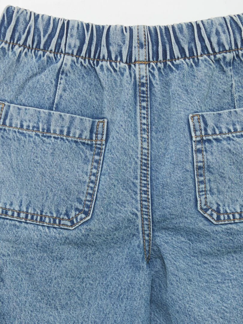 Jean droit avec poches à rabat   Bleu