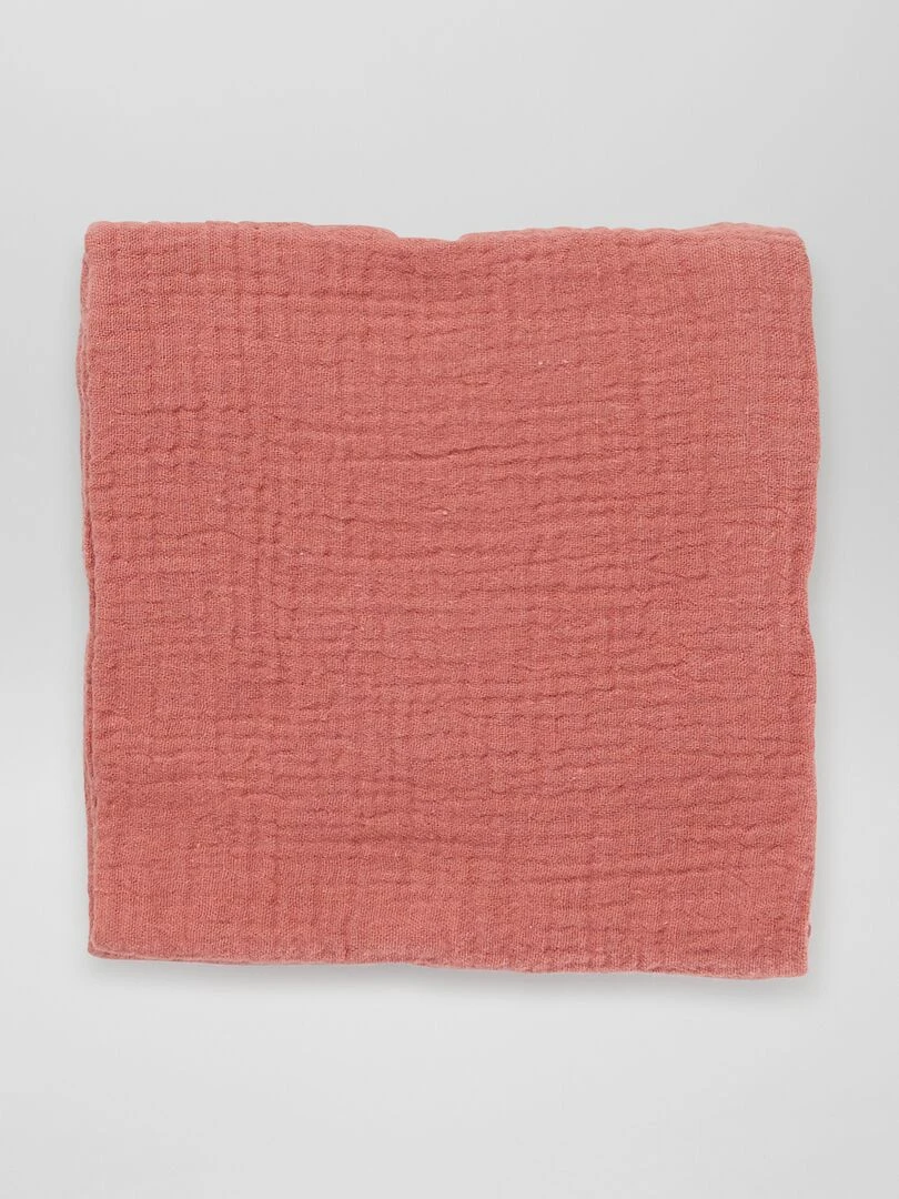 Lot de 3 langes en gaze de coton   Rose